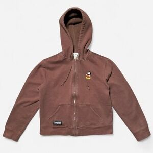 Disneyland‎ Brown Mickey Mouse Zip Up Hoodie Kids Size L